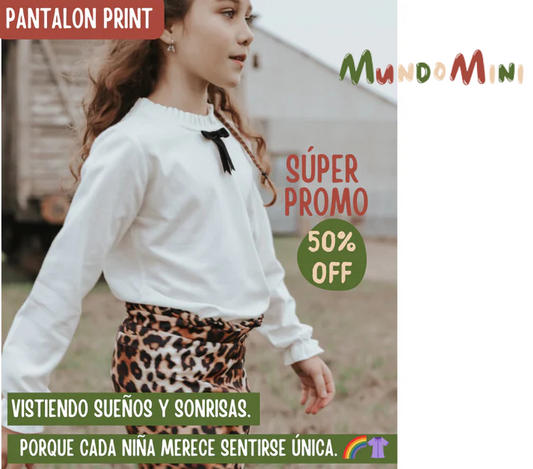 Pantalón Print Para Niñas